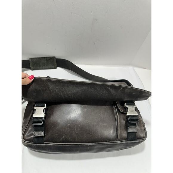 Vintage Coach Messenger Leather Briefcase Laptop Bag Strap Large H1S-5233 RARE - Picture 10 of 16